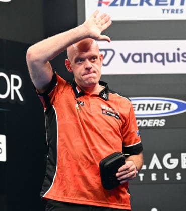 11 06 2026, xhbx, Dart World Cup of Darts 2026, v l Michael van Gerwen Netherlands DFL DFB REGULATIONS PROHIBIT ANY USE OF PHOTOGRAPHS as IMAGE SEQUENCES and or QUASI VIDEO Frankfurt