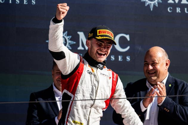 AUTO - FORMULA 3 2026 - BARCELONA NAEL ThÃ ophile (fra), Campos Racing, Dallara F3 2025, action podium during the 3rd round of the 2026 FIA Formula 3 Championship from June 12 to 14, 2026 on the Circuit de Barcelona-Catalunya, in Montmelo, Spain - MontmeloSpain  Copyright: xALBERTOxVIMERCATIx