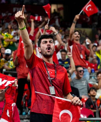 Australia v Turkiye - FIFA World Cup, WM, Weltmeisterschaft, Fussball 2026 - Group D VANCOUVER, CANADA - JUNE 13: Turkish fans show their supports during the 2026 FIFA World Cup First Stage Group D match between Australia and Turkiye at BC Place Stadium in Vancouver, Canada on June 13, 2026. Ercin Erturk Anadolu Vancouver Canada. Editorial use only. Please get in touch for any other usage.  Copyright: x2026xAnadoluxErcinxErturkx