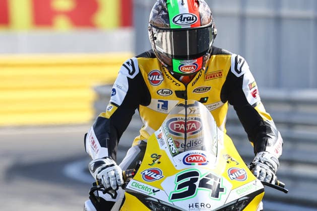 IPA85671179 - 34 Lorenzo Baldassarri (ITA) Ducati Panigale V4R, Team GoEleven during the FIM Superbike World Championship, WM, Weltmeisterschaft Pirelli Emilia Romagna Round at the Misano World Circuit Marco Simoncelli, Misano Adriatico, Italy on June 14, 2026 during the Pirelli Emilia Romagna Round, World Superbike (SBK) race in Italy, Italy, June 14, 2026  Copyright: xValerioxOrigo IPAxSportx xx 85671179