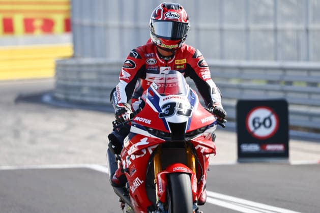 IPA85671180 - 35 Somkiat Chantra (THA) Honda CBR1000 RR-R Sp, Honda HRC during the FIM Superbike World Championship, WM, Weltmeisterschaft Pirelli Emilia Romagna Round at the Misano World Circuit Marco Simoncelli, Misano Adriatico, Italy on June 14, 2026 during the Pirelli Emilia Romagna Round, World Superbike (SBK) race in Italy, Italy, June 14, 2026  Copyright: xValerioxOrigo IPAxSportx xx 85671180