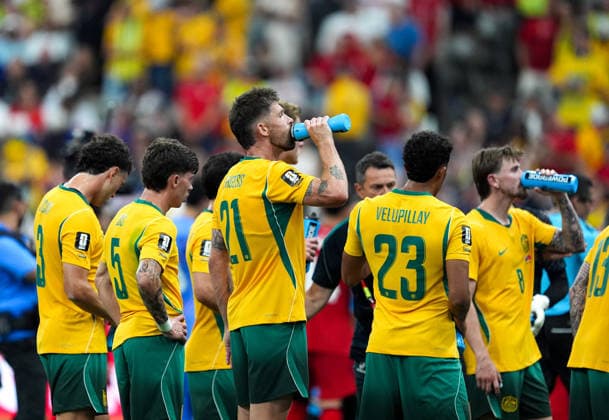 Australia v Turkiye - FIFA World Cup, WM, Weltmeisterschaft, Fussball 2026 - Group D VANCOUVER, CANADA - JUNE 13: Players of Australia during the 2026 FIFA World Cup First Stage Group D match between Australia and Turkiye at BC Place Stadium in Vancouver, Canada on June 13, 2026. Ercin Erturk Anadolu Vancouver Canada. Editorial use only. Please get in touch for any other usage.  Copyright: x2026xAnadoluxErcinxErturkx