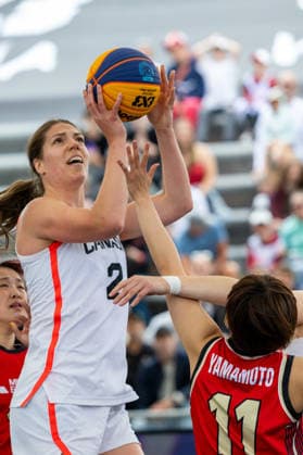 BASKETBALL - FIBA 3x3 World Tour VIENNA,AUSTRIA,14.JUN.26 - BASKETBALL - FIBA 3x3 World Tour. Image shows Katherine Plouffe (CAN).  GEPAxpictures xPhilippxBrem