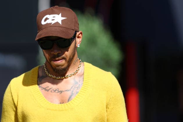 F1 Gran Prix of Catalunya Lewis Hamilton of Scuderia Ferrari HP looks on in the Paddock during the F1 Grand Prix of Catalunya at Montemelo Circuit on June 14, 2026 in Barcelona, Spain. Barcelona Circuit de Catalunya Spain Copyright: xMarcoxCanonierox