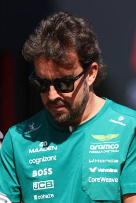 F1 Gran Prix of Catalunya Fernando Alonso of Aston Martin Aramco Formula 1 Team looks on in the Paddock during the F1 Grand Prix of Catalunya at Montemelo Circuit on June 14, 2026 in Barcelona, Spain. Barcelona Circuit de Catalunya Spain Copyright: xMarcoxCanonierox