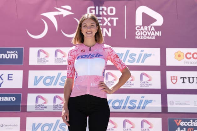 Presentation of the pink jersey during Stage 1 of the Giro Next Generation from Reggio Calabria to Vibo Valentia Italy, Saturday June 14, 2026(Photo Massimo Paolone LaPresse)  Copyright: xMassimoxPaolone LaPressex