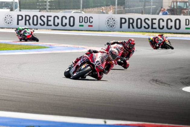 IPA85674597 - Nicolo Bulega (ITA) ahead of Iker Lecuona (ESP) - SUPERBIKE Pirelli Emilia Romagna Round. At the Misano World Circuit Marco Simoncelli in Misano Adriatico, RN, Italy. On June 14, 2026.  Copyright: xRiccardoxSpadettoxDexPaulis IPAxSportx xx 85674597