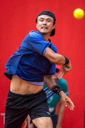 BRATISLAVA OPEN TENNIS ATP, Tennis Herren CHALLENGER Taro Daniel (Japan) during final of ATP Tennis Challenger tour 100 Bratislava Open match against Aleksandr Shevchenko (Kazakhstan). Tennis courts Slovan Bratislava, Bratislava, Slovakia, June 14, 2026. Photo by Branislav Racko Copyright: xx 080A4026
