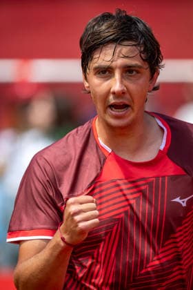 BRATISLAVA OPEN TENNIS ATP, Tennis Herren CHALLENGER Aleksandr Shevchenko (Kazakhstan) during final of ATP Tennis Challenger tour 100 Bratislava Open match against Taro Daniel (Japan). Tennis courts Slovan Bratislava, Bratislava, Slovakia, June 14, 2026. Photo by Branislav Racko Copyright: xx 080A4168