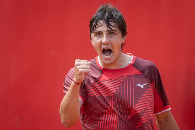 BRATISLAVA OPEN TENNIS ATP, Tennis Herren CHALLENGER Aleksandr Shevchenko (Kazakhstan) during final of ATP Tennis Challenger tour 100 Bratislava Open match against Taro Daniel (Japan). Tennis courts Slovan Bratislava, Bratislava, Slovakia, June 14, 2026. Photo by Branislav Racko Copyright: xx 080A4277