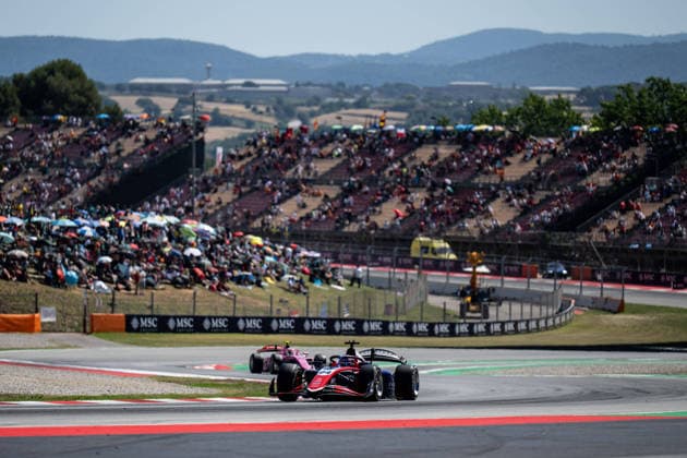 AUTO - FORMULA 2 2026 - BARCELONA 24 VAN HOEPEN Laurens (nld), Trident, Dallara F2 2024, action during the 5th round of the 2026 FIA Formula 2 Championship from June 12 to 14, 2026 on the Circuit de Barcelona-Catalunya, in Montmelo, Spain - MontmeloSpain  Copyright: xALBERTOxVIMERCATIx