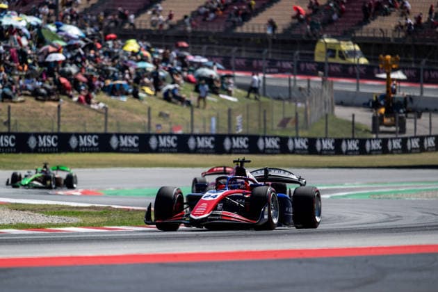 AUTO - FORMULA 2 2026 - BARCELONA 24 VAN HOEPEN Laurens (nld), Trident, Dallara F2 2024, action during the 5th round of the 2026 FIA Formula 2 Championship from June 12 to 14, 2026 on the Circuit de Barcelona-Catalunya, in Montmelo, Spain - MontmeloSpain  Copyright: xALBERTOxVIMERCATIx