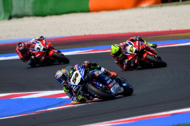 June 14, 2026, Misano Adriatico, Rimini, Italy: Bahattin SOFUOGLU (TUR) riding for Motoxracing WorldSBK Team at turn 5 during the Superpole Race of 2026 WorldSBK Pirelli Emilia Romagna round 7 at the Misano World Circuit in Misano Adriatico (Rimini, Italy)..Credit: ZUMA Press Motorsports 2026: WorldSBK Misano: SPRINT RACE  - ZUMAr158 20260614_aap_r158_022 Copyright: xRiccardoxRighettix