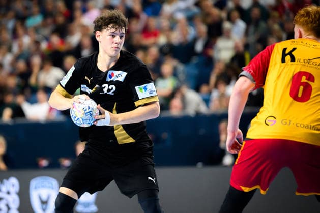 Cologne, Germany Handball EHF Youth Club Trophy Final Fuechse Berlin GOG Maxime Brodier Berlin Cologne Lanxess Arena North Rhine-Westphalia Germany