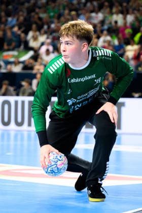 Cologne, Germany Handball EHF Youth Club Trophy Final Fuechse Berlin GOG Alexander Jerna Hafstroem GOG Koeln Lanxess Arena Nordrhein Westfalen Germany