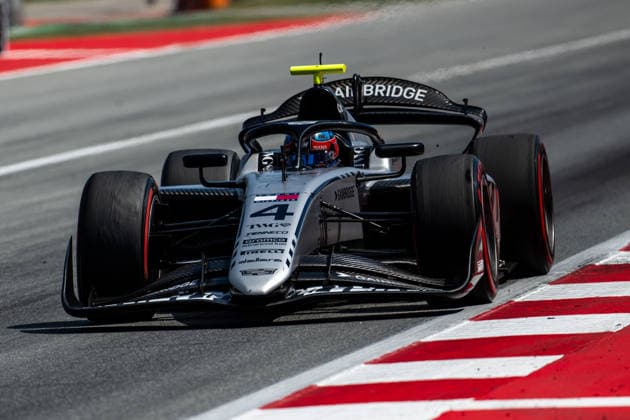 AUTO - FORMULA 2 2026 - BARCELONA 04 HERTA Colton (usa), Hitech TGR, Dallara F2 2024, action during the 5th round of the 2026 FIA Formula 2 Championship from June 12 to 14, 2026 on the Circuit de Barcelona-Catalunya, in Montmelo, Spain - MontmeloSpain  Copyright: xALBERTOxVIMERCATIx