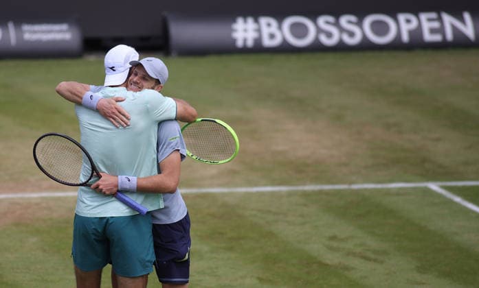 14 06 2026, Boss Open 2026, ATP Tour 250 Stuttgart, TTC Weissenhof, Tennis, Sport, in the picture doubles final 2026 at Boss Open, Jan Lennard Struff GER and Yannick Hanfmann GER winner