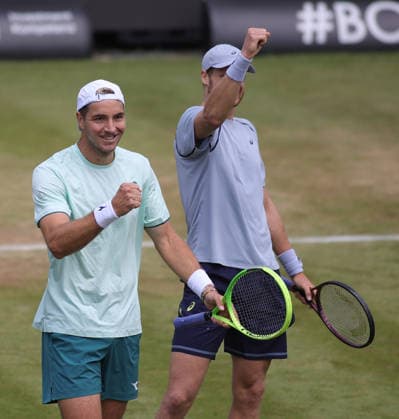 14 06 2026, Boss Open 2026, ATP Tour 250 Stuttgart, TTC Weissenhof, Tennis, Sport, in the picture doubles final 2026 at Boss Open, Jan Lennard Struff GER and Yannick Hanfmann GER winner