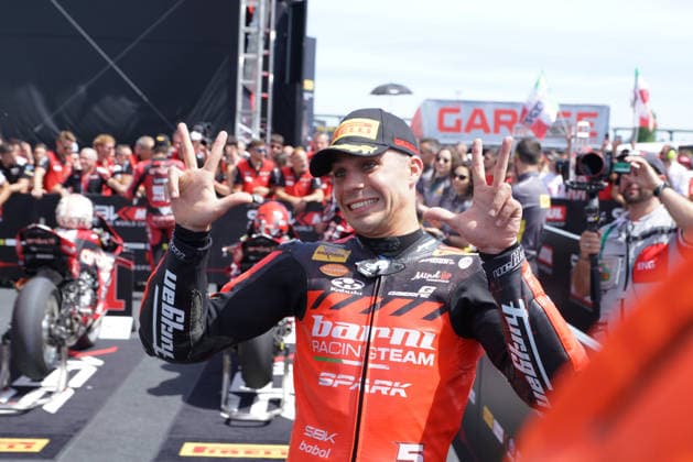 Foto Alessandro La Rocca LaPresse 14-06-2026, Misano World Circuit Marco Simoncelli Motociclismo-WSBK Fim Superbike World Championship, WM, Weltmeisterschaft Pirelli Emilia Romagna Round 12-14-June 2026 Tissot Race nella foto:Yari Montella 3 cl. Ducati- BarniSpark Racing team Photo Alessandro La Rocca LaPresse 2025 14 june, Misano World Circuit Marco Simoncelli Sport- Motorcycling - WSBK Fim Superbike World Championship-Pirelli Emilia Romagna Round-12-14-June 2026- Tissot Race in the photo:Yari Montella 3 cl. Ducati- BarniSpark Racing team  Copyright: xAlessandroxLaxRoccax xLaPressex
