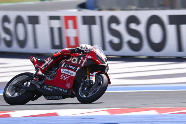 IPA85677565 - 11 Nicolo Bulega (ITA) Ducati Panigale V4R, Aruba.It Racing - Ducati during the FIM Superbike World Championship, WM, Weltmeisterschaft Pirelli Emilia Romagna Round at the Misano World Circuit Marco Simoncelli, Misano Adriatico, Italy on June 14, 2026 during the Pirelli Emilia Romagna Round, World Superbike (SBK) race in Italy, June 14, 2026  Copyright: xValerioxOrigo IPAxSportx xx 85677565