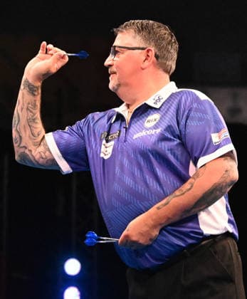 14 06 2026, xhbx, Dart World Cup of Darts 2026, v l Gary Anderson Scotland DFL DFB REGULATIONS PROHIBIT ANY USE OF PHOTOGRAPHS as IMAGE SEQUENCES and or QUASI VIDEO Frankfurt