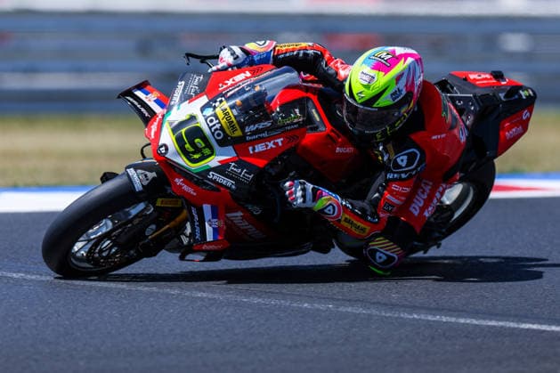 IPA85677477 - Alvaro Bautista of the Barni Spark Racing Team on a Ducati Panigale V4R during the FIM Superbike World Championship, WM, Weltmeisterschaft Pirelli Emilia-Romagna Round 7 – Superpole at the Misano World Circuit Marco Simoncelli in Misano Adriatico, Italy  Copyright: xFabrizioxCarabelli IPAxSportx xx 85677477