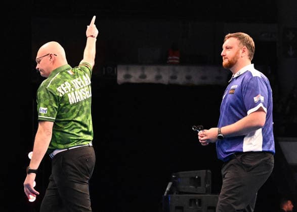 14 06 2026, xhbx, Dart World Cup of Darts 2026, v l Mickey Mansell Ireland , Cameron Menzies Scotland DFL DFB REGULATIONS PROHIBIT ANY USE OF PHOTOGRAPHS as IMAGE SEQUENCES and or QUASI VIDEO Frankfurt