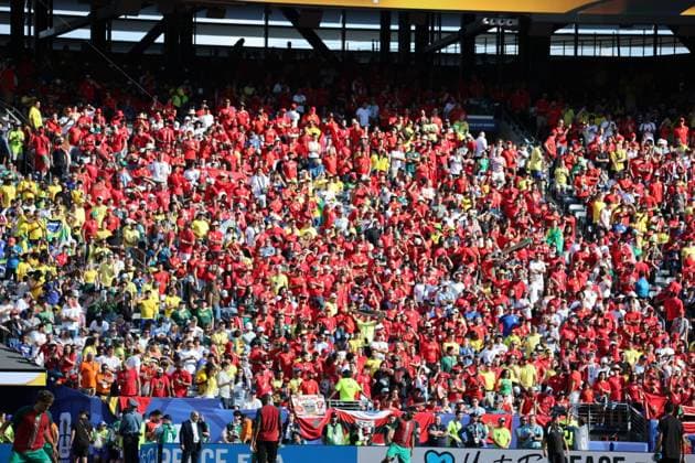 RECORD DATE NOT STATED Metlife Stadium Packed Full of Fans for Brazil vs Morocco FIFA World Cup, WM, Weltmeisterschaft, Fussball 2026. (SPO) Metlife Stadium Packed Full of Fans for Brazil vs Morocco FIFA World Cup 2026. June 13, 2026, East Rutherford, New Jersey, USA: 80,663 fans packed full MetLife stadium during soccer match between Brazil and Morocco during FIFA World Cup 2026 in East Rutherford, New Jersey, despite the high ticket prices and complications associated with FIFA tickets sales. Credit: Niyi Fote Thenews2(Foto: Niyi Fote Thenews2 imago images) SPO  Copyright: xNiyixFotex