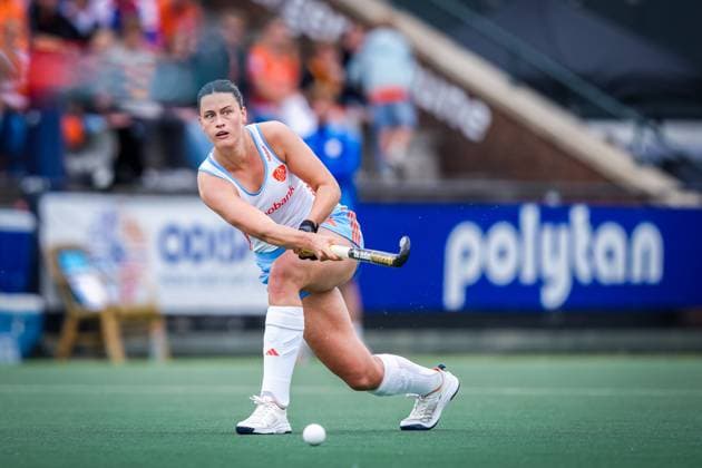ROTTERDAM, 14-06-2026, HC Rotterdam, FIH Hockey Pro League Women, Season 2025-2026. Picture shows Netherlands during national anthem Netherlands - Ireland (2nd match)  x204354380x Copyright: