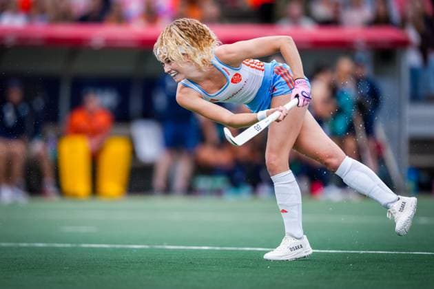 ROTTERDAM, 14-06-2026, HC Rotterdam, FIH Hockey Pro League Women, Season 2025-2026. Picture shows Netherlands player Yibbi Jansen scores Netherlands - Ireland (2nd match)  x204354383x Copyright: