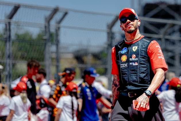 BARCELONA Formula 1 driver Lewis Hamilton of Scuderia Ferrari HP during the Formula 1 Spain Catalonia at the Circuit de Barcelona Catalunya on June 14, 2026 in Barcelona, Spain Photo by DeFodi Images