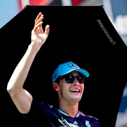 BARCELONA Formula 1 driver George Russell of Mercedes AMG Petronas Formula One Team during the Formula 1 Spain Catalonia at the Circuit de Barcelona Catalunya on June 14, 2026 in Barcelona, Spain Photo by DeFodi Images