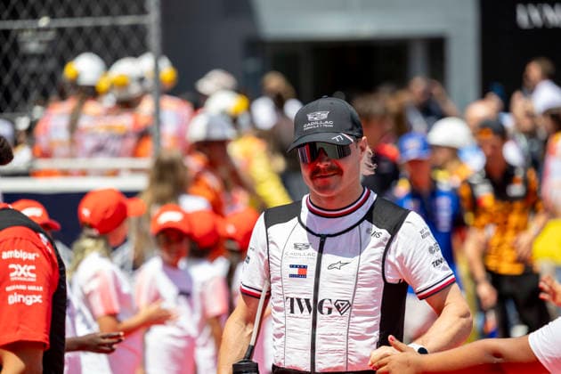 RECORD DATE NOT STATED 14th June 2026: Circuit de Barcelona-Catalunya, Barcelona, Spain; Formula One Barcelona Catalunya Grand Prix, Race Day; Valtteri Bottas (77) of Finland and Cadillac Formula 1 Team during the drivers parade StephenxBlackberry