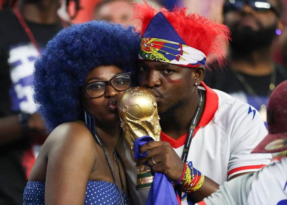 Football - 2026 FIFA World Cup, WM, Weltmeisterschaft, Fussball - Group C: Haiti vs. Scotland - Boston Stadium, Foxborough, Massachusetts - Saturday 13th June 2026 Haiti fans are seen before the game 