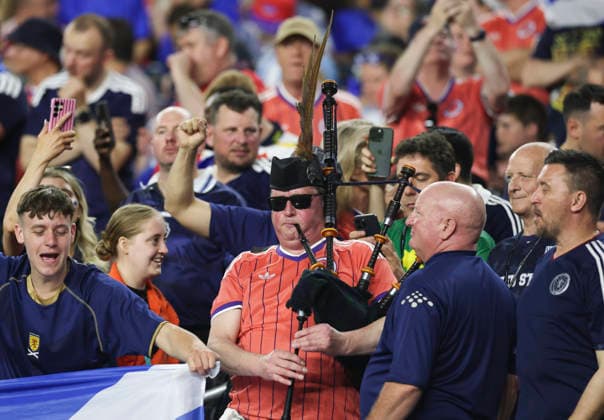Football - 2026 FIFA World Cup, WM, Weltmeisterschaft, Fussball - Group C: Haiti vs. Scotland - Boston Stadium, Foxborough, Massachusetts - Saturday 13th June 2026 Scotland fans are seen 