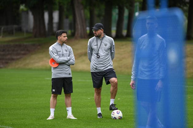First Training session of 1.FC Schweinfurt , Sachs-Stadion Football, Regionalliga Bayern First Training session of 1.FC Schweinfurt 14 Jun 2026 Sachs-Stadion , Schweinfurt, Germany Image: New trainer Jan Gerlein, with Marcel Kühlinger, take 1.FC Schweinfurt back on the training field in preparation for the 2026 27 season. DFL REGULATIONS PROHIBIT ANY USE OF PHOTOGRAPHS AS IMAGE SEQUENCES AND OR QUASI-VIDEO Copyright: xPresseFotoxEvansx