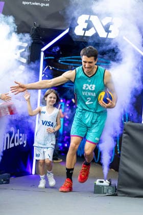 BASKETBALL - FIBA 3x3 World Tour VIENNA,AUSTRIA,14.JUN.26 - BASKETBALL - FIBA 3x3 World Tour. Image shows Stefan Stojacic (Vienna).  GEPAxpictures xPhilippxBrem