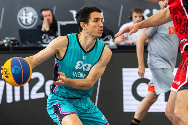 BASKETBALL - FIBA 3x3 World Tour VIENNA,AUSTRIA,14.JUN.26 - BASKETBALL - FIBA 3x3 World Tour. Image shows Stefan Stojacic (Vienna).  GEPAxpictures xPhilippxBrem