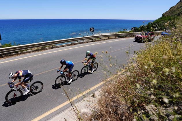 The pack rides during Stage 1 of the Giro Next Generation from Reggio Calabria to Vibo Valentia Italy, Saturday June 14, 2026(Photo Fabio Ferrari LaPresse)  Copyright: xFabioxFerrarix LaPressex