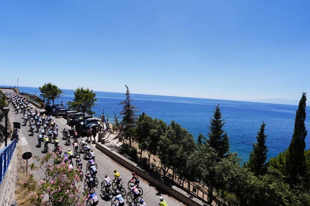 The pack rides during Stage 1 of the Giro Next Generation from Reggio Calabria to Vibo Valentia Italy, Saturday June 14, 2026(Photo Fabio Ferrari LaPresse)  Copyright: xFabioxFerrarix LaPressex