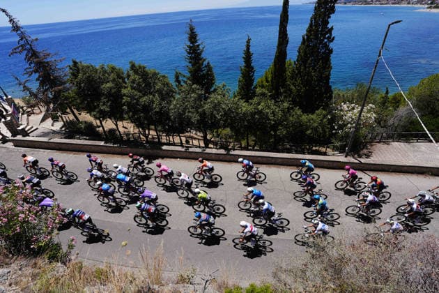 The pack rides during Stage 1 of the Giro Next Generation from Reggio Calabria to Vibo Valentia Italy, Saturday June 14, 2026(Photo Fabio Ferrari LaPresse)  Copyright: xFabioxFerrarix LaPressex