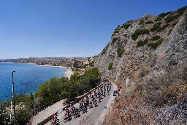 The pack rides during Stage 1 of the Giro Next Generation from Reggio Calabria to Vibo Valentia Italy, Saturday June 14, 2026(Photo Fabio Ferrari LaPresse)  Copyright: xFabioxFerrarix LaPressex