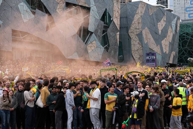 Fußball, FIFA WM 2026, Australien - Türkei, Public Viewing in Melbourne
