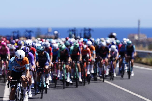 The pack rides during Stage 1 of the Giro Next Generation from Reggio Calabria to Vibo Valentia Italy, Saturday June 14, 2026(Photo Fabio Ferrari LaPresse)  Copyright: xFabioxFerrarix LaPressex