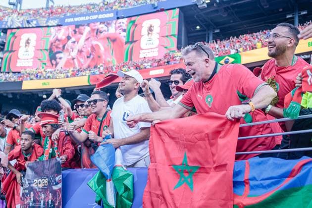 RECORD DATE NOT STATED match between Brazil and Morocco for the 2026 FIFA World Cup, WM, Weltmeisterschaft, Fussball New Jersey (NJ), 06 13 2026 - World Cup Brazil vs Morocco - Fans during the match between Brazil and Morocco for the 2026 FIFA World Cup Group Stage Round 1 at MetLife Stadium on Saturday night, June 13, 2026 in New Jersey, USA. Credit: Paulo H Dias PhD Press TheNews2.(Foto: Phd Press Thenews2 imago images) SPO  Copyright: xPHDxPRESSx