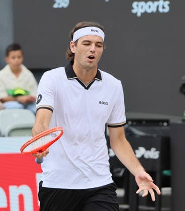 14 06 2026, Boss Open 2026, ATP Tour 250 Stuttgart, TTC Weissenhof, Tennis, Sport, in the picture Taylor Fritz USA no longer understands the world