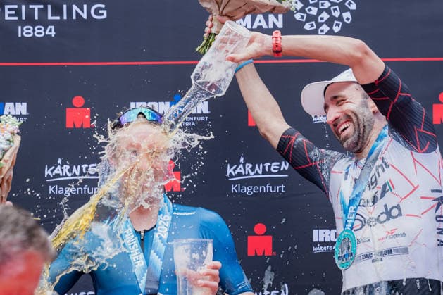 TRIATHLON - Ironman Austria 2026 KLAGENFURT,AUSTRIA,14.JUN.26 - TRIATHLON - Ironman Kaernten-Klagenfurt. Image shows Jon Saeveras Breivold (NOR) and Mattia Ceccarelli (ITA).  GEPAxpictures xMatthiasxTrinkl