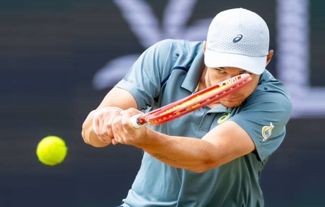 DEN BOSCH - Kamil Majchrzak (POL) during the ATP, Tennis Herren singles final against Alex de Minaur (AUS) at the 2026 LibÃ ma Open. The combined ATP WTA, Tennis Damen tournament is being held on the grounds of the former Autotron car theme park. IRIS VAN DEN BROEK ANP xVIxANPxSportx xxANPxIVx 560990618 originalFilename: 560990618.jpg