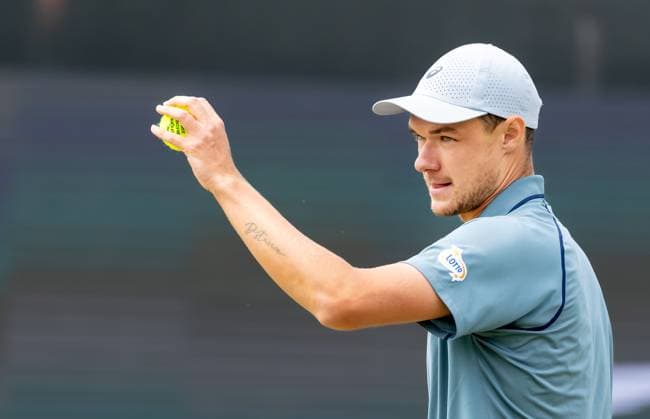 DEN BOSCH - Kamil Majchrzak (POL) during the ATP, Tennis Herren singles final against Alex de Minaur (AUS) at the 2026 LibÃ ma Open. The combined ATP WTA, Tennis Damen tournament is being held on the grounds of the former Autotron car theme park. IRIS VAN DEN BROEK ANP xVIxANPxSportx xxANPxIVx 560990626 originalFilename: 560990626.jpg