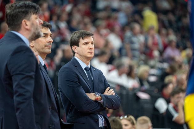 Head Coach Pedro Calles Alba Berlin , FC Bayern Basketball vs Alba Berlin, BBL, Final 2, 14 06 2026 Munich Bavaria Germany Copyright: xkolbert-press UlrichxGamelx
